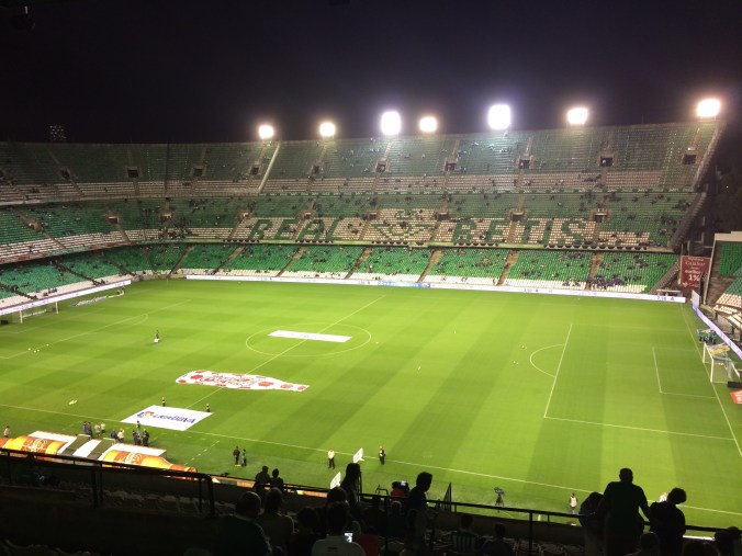 Inside Estadio Benito Villamarín in Seville