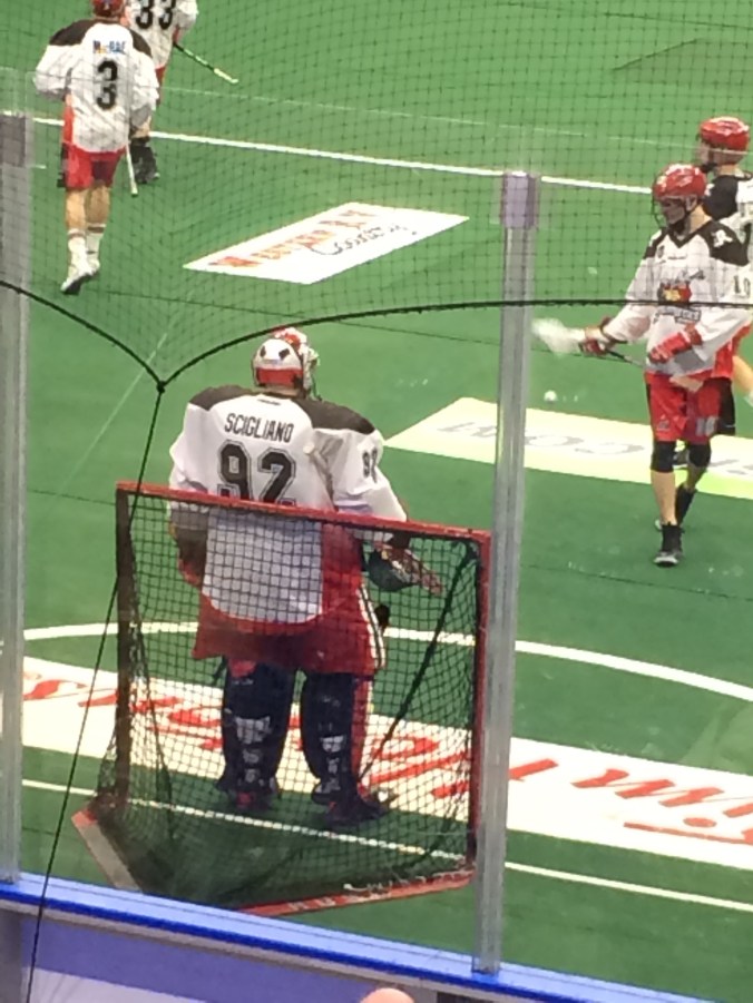 Gigantic Calgary goalie