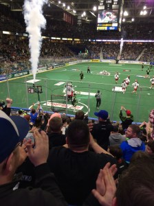 Fans celebrating first Rush goal