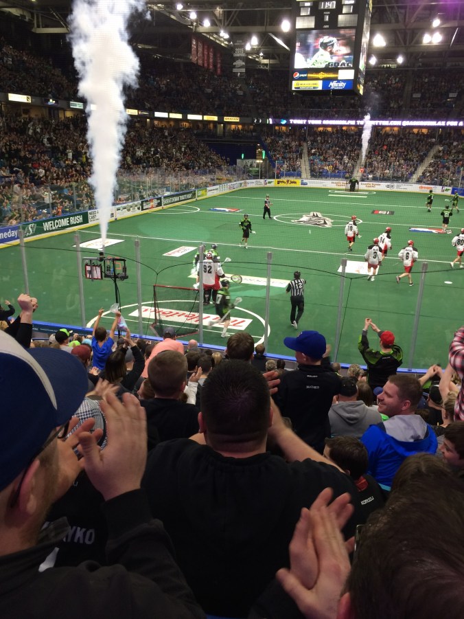 Fans celebrating first Rush goal