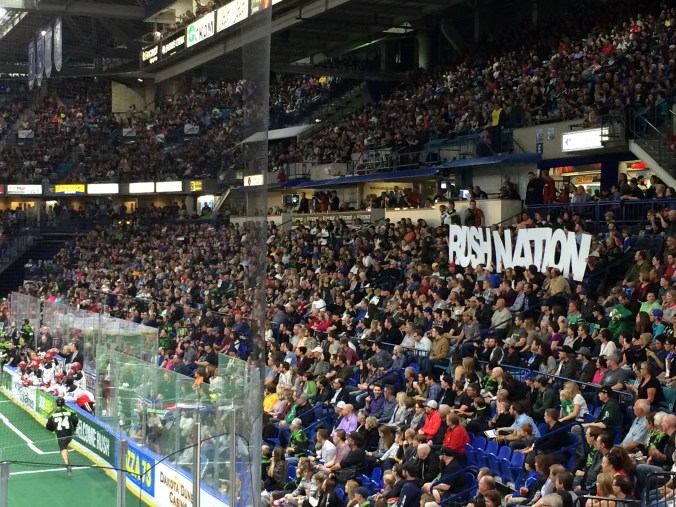 Sell-out crowd at the Rush game