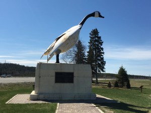 Giant goose in Wawa, ON