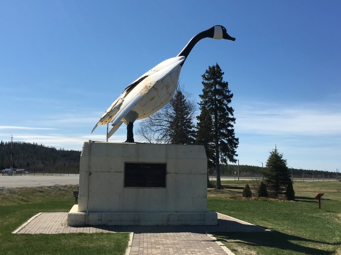 Giant goose in Wawa, ON