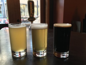 Tasting flight at Beer Brothers in Regina