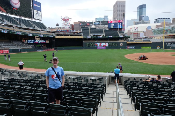 Rocking the Expos shirt at Target Field