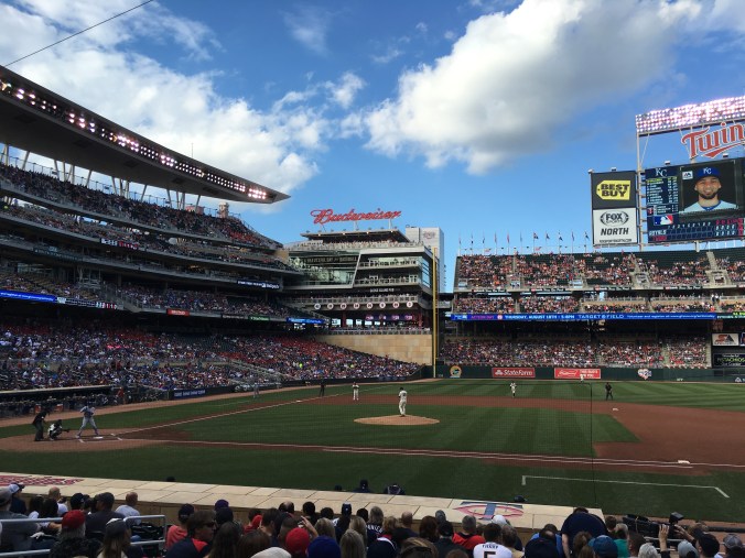 First pitch at Minnesota Twins game