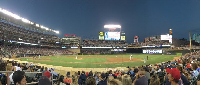View from my seat at Target Field