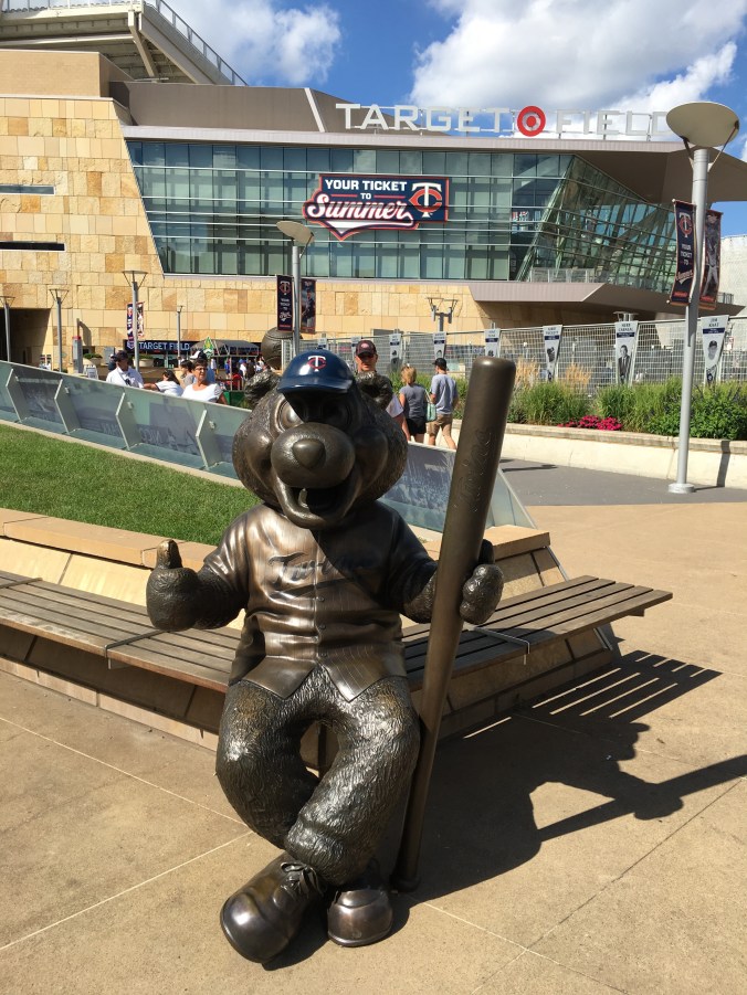 Statue of T.C., the Twins mascot