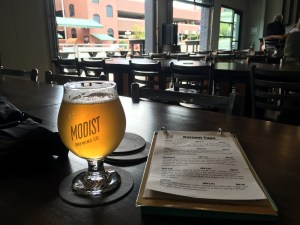 Beers at Modist Brewing in Minneapolis