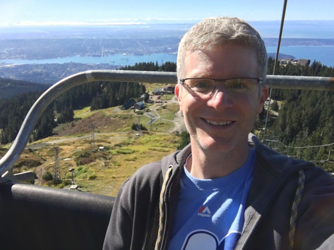 Me heading up Grouse Mountain