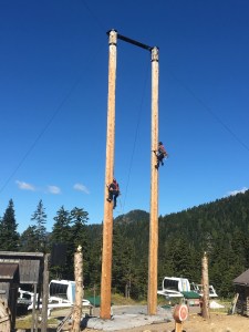 Climbing competition on Grouse Mountain