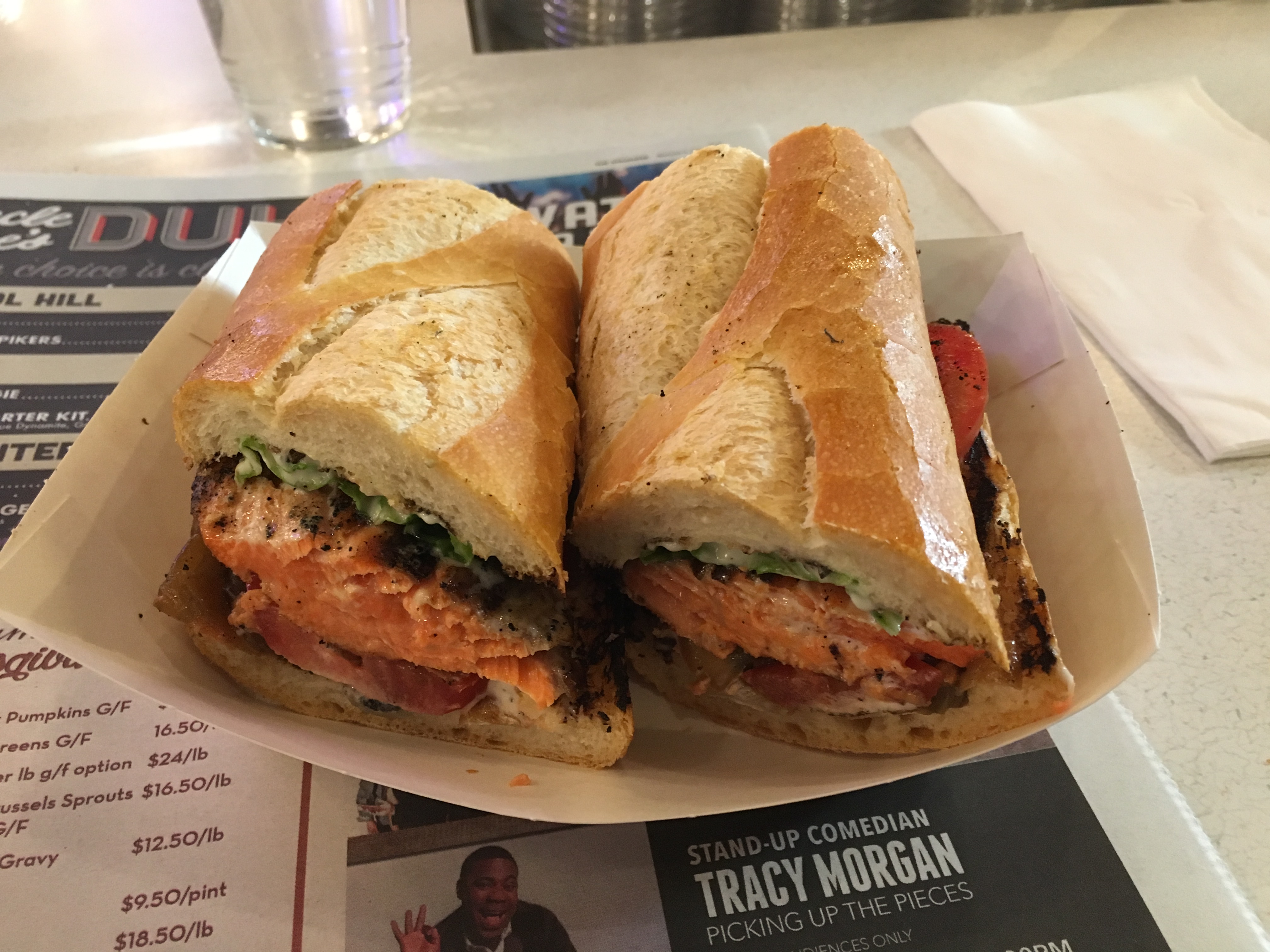 Salmon sandwich at Market Grill