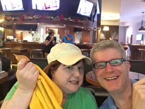 Steelers game in the sports bar