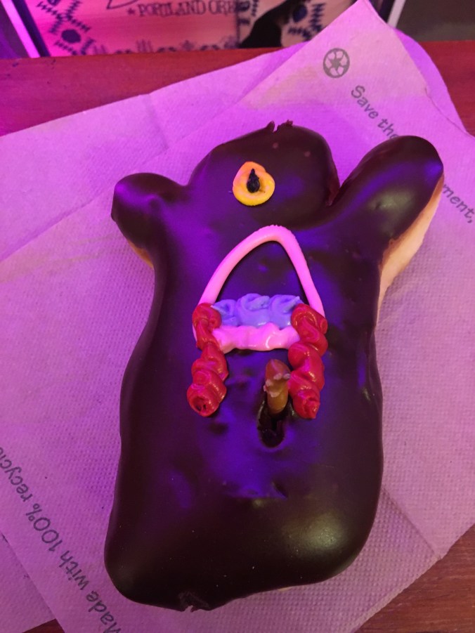 Voodoo doll donut