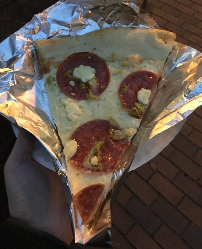 A slice from Sizzle Pie