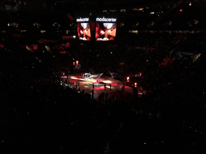 Trail Blazers pre-game festivities