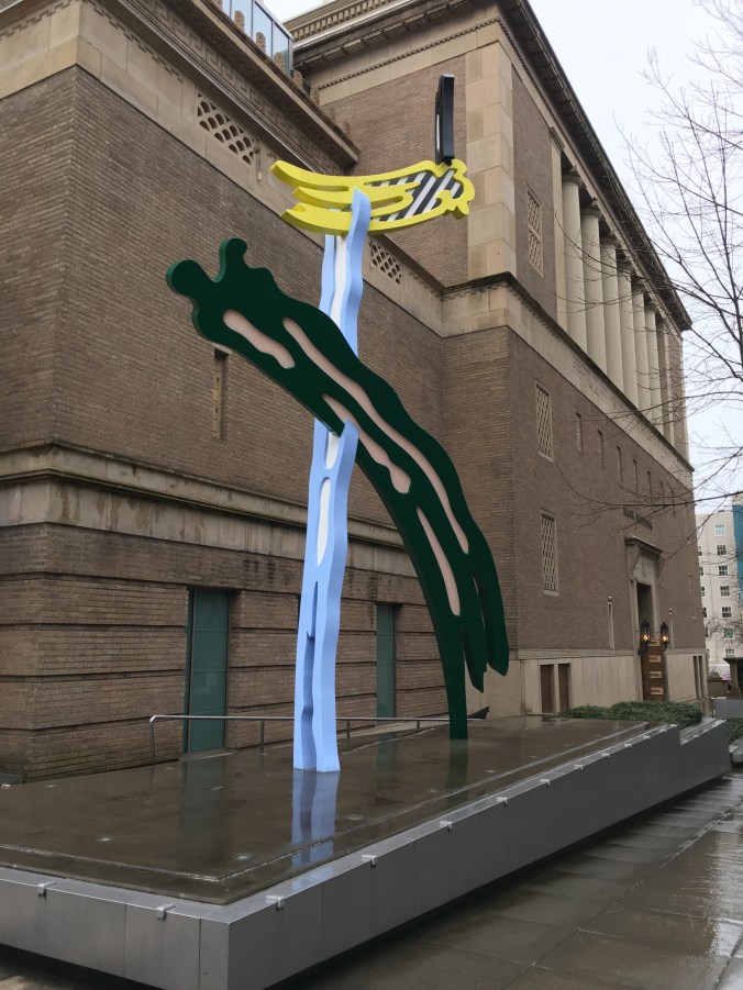 Brushstrokes sculpture by Roy Lichtenstein