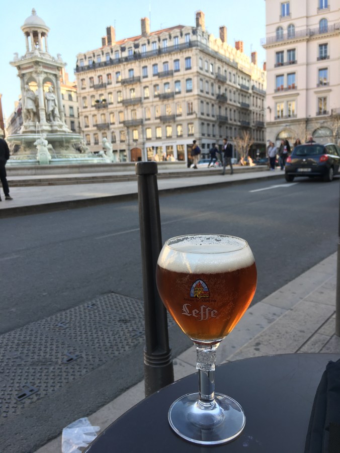 Patio beer in Lyon