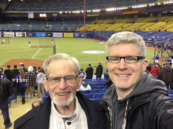 At Olympic Stadium with dad