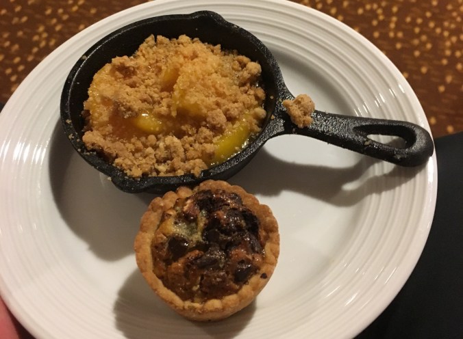 Peach cobbler and Coca Cola pecan tart