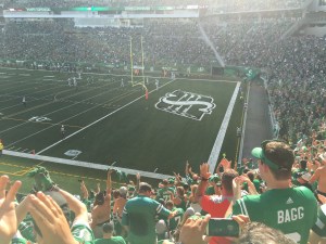 Celebrating a Riders touchdown