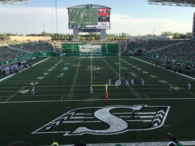 Game from end-zone seats for the 3rd quarter