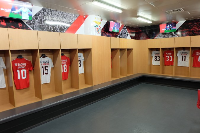 Locker room at Estádio da Luz