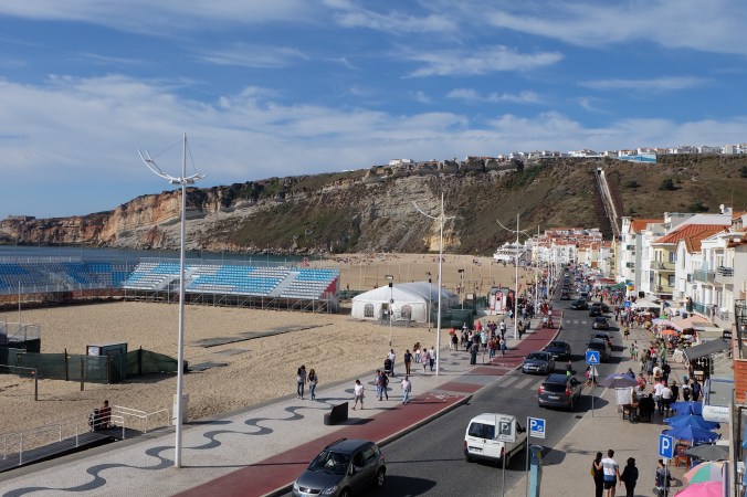 View from our deck in Nazare