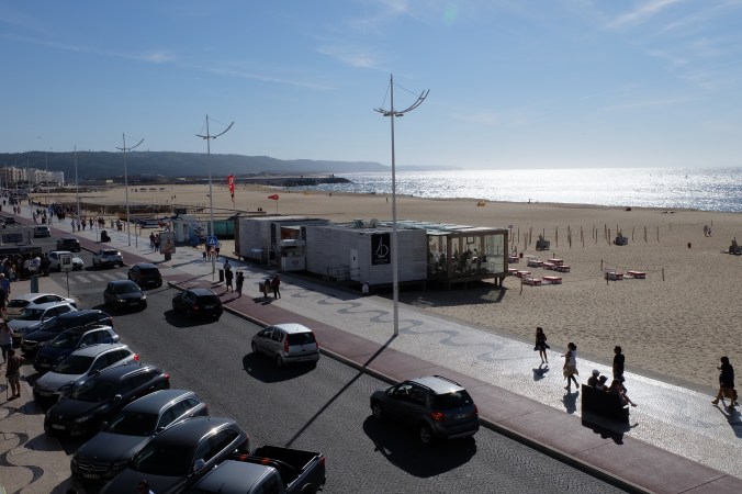 View from our deck in Nazare