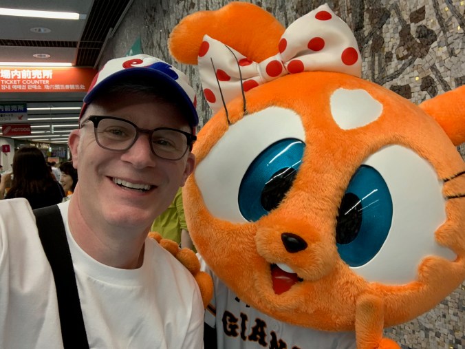 Meeting one of the Giants mascots