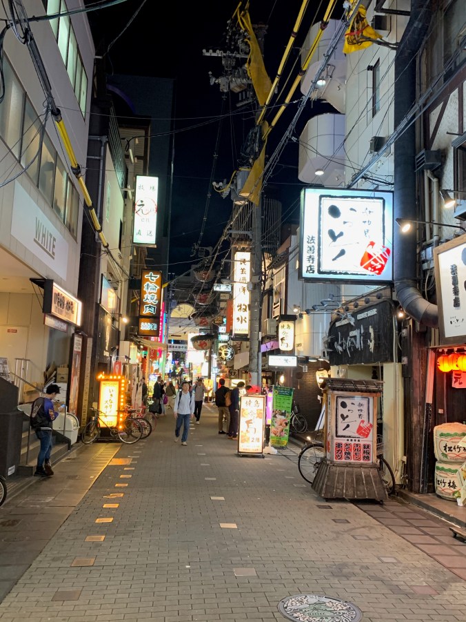 Osaka alley at night