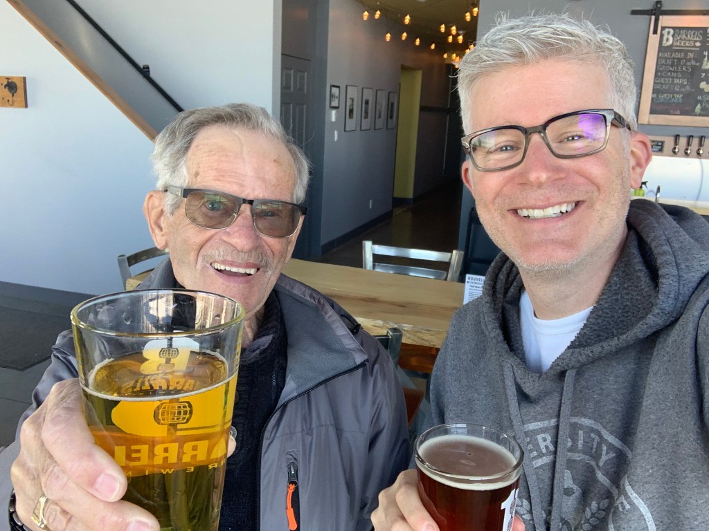 Dad and me at 13 Barrels in Bathurst, NB