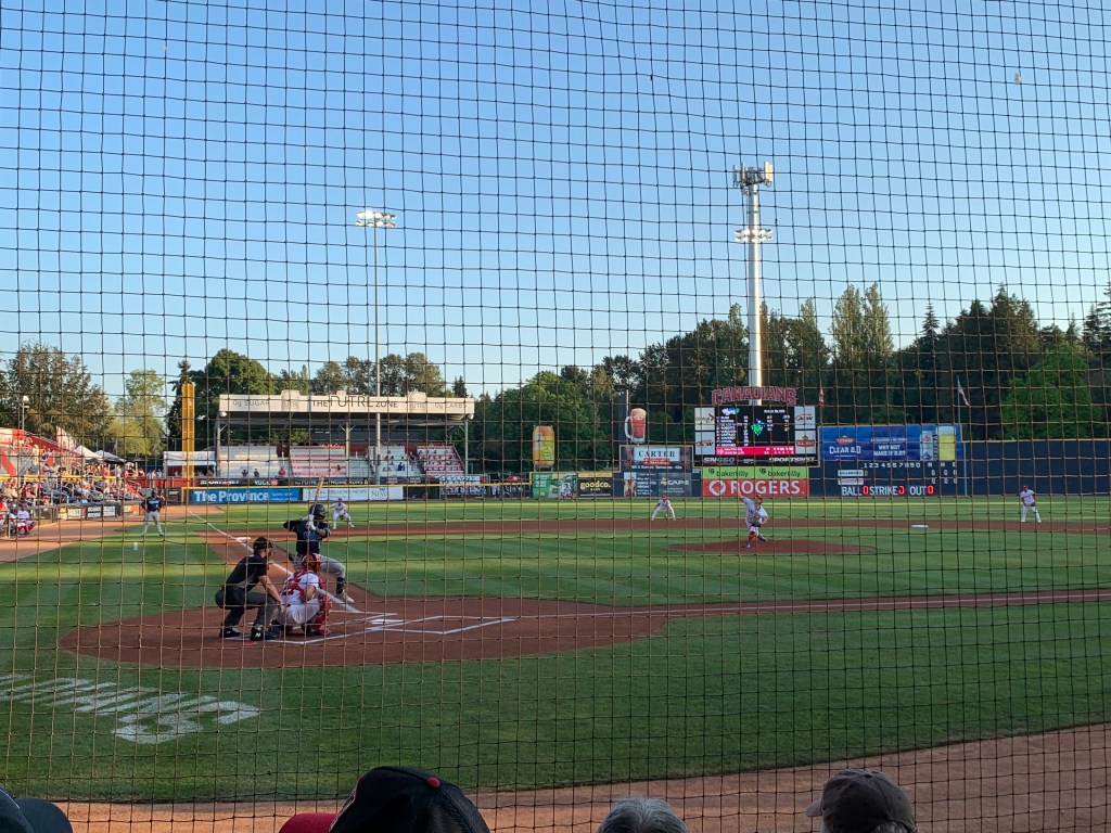 At a Vancouver Canadians baseball game