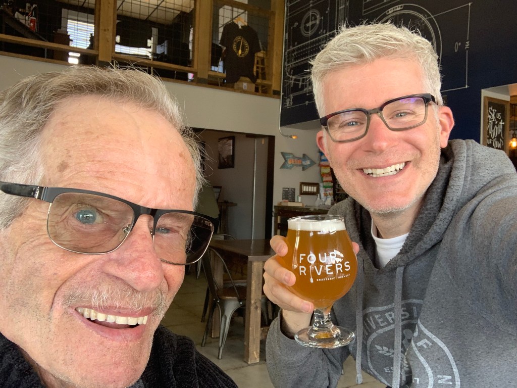 Me and dad enjoying a beer in Bathurst