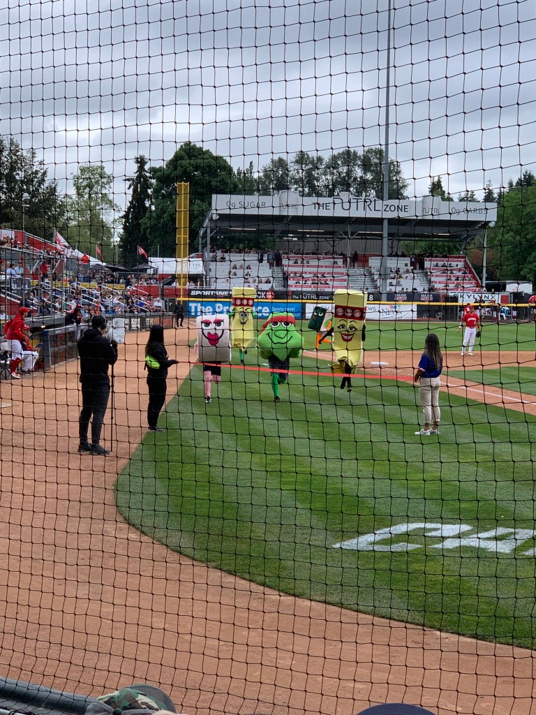 Sushi race at Vancouver Canadians game