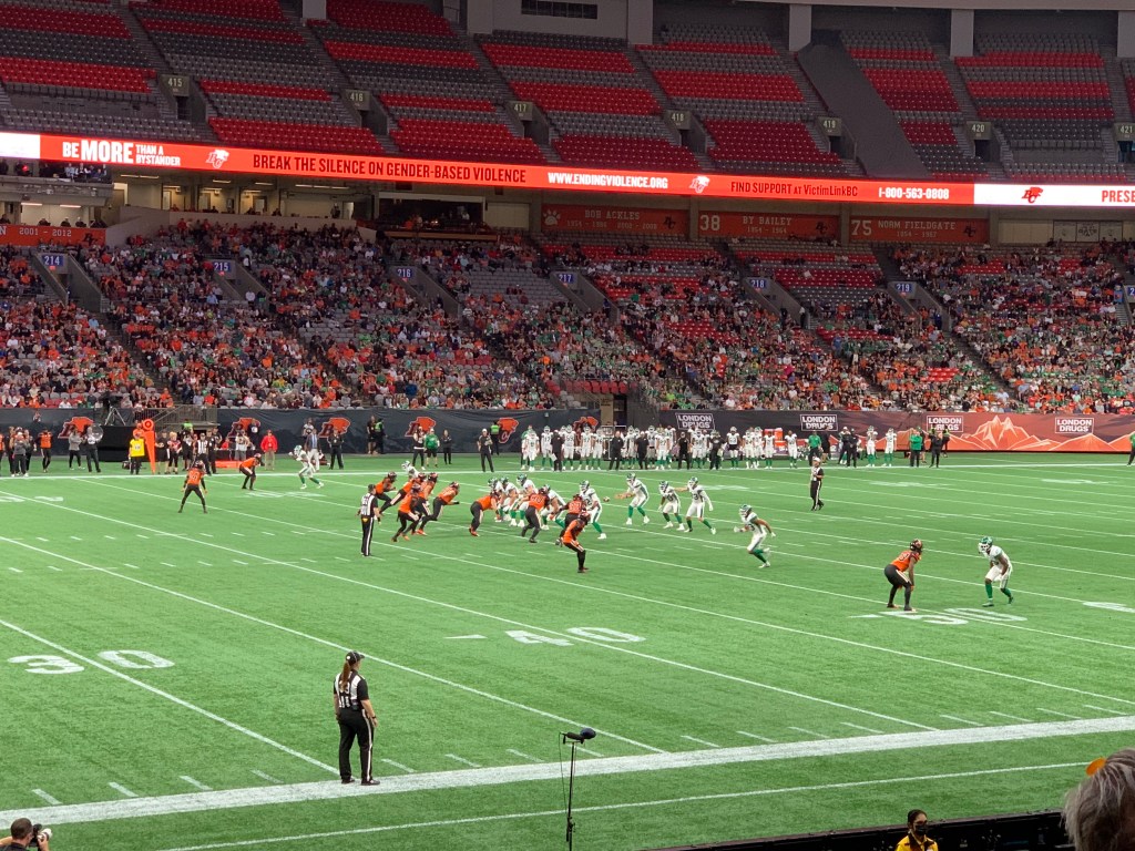 Saskatchewan Roughriders game at BC Place