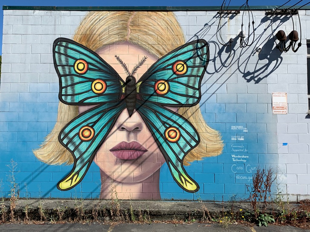 "Intersect" by Cara Guri; Mural in Mount Pleasant neighbourhood; Vancouver BC