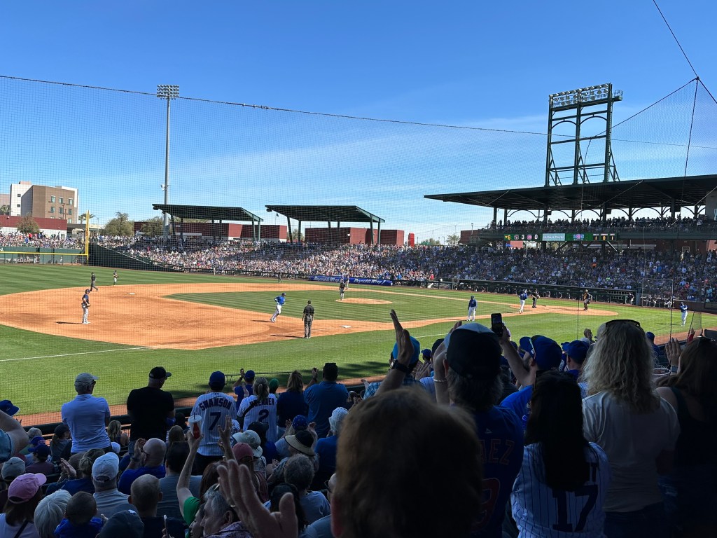 Cubs-Brewers game at Sloan Park in Mesa, AZ