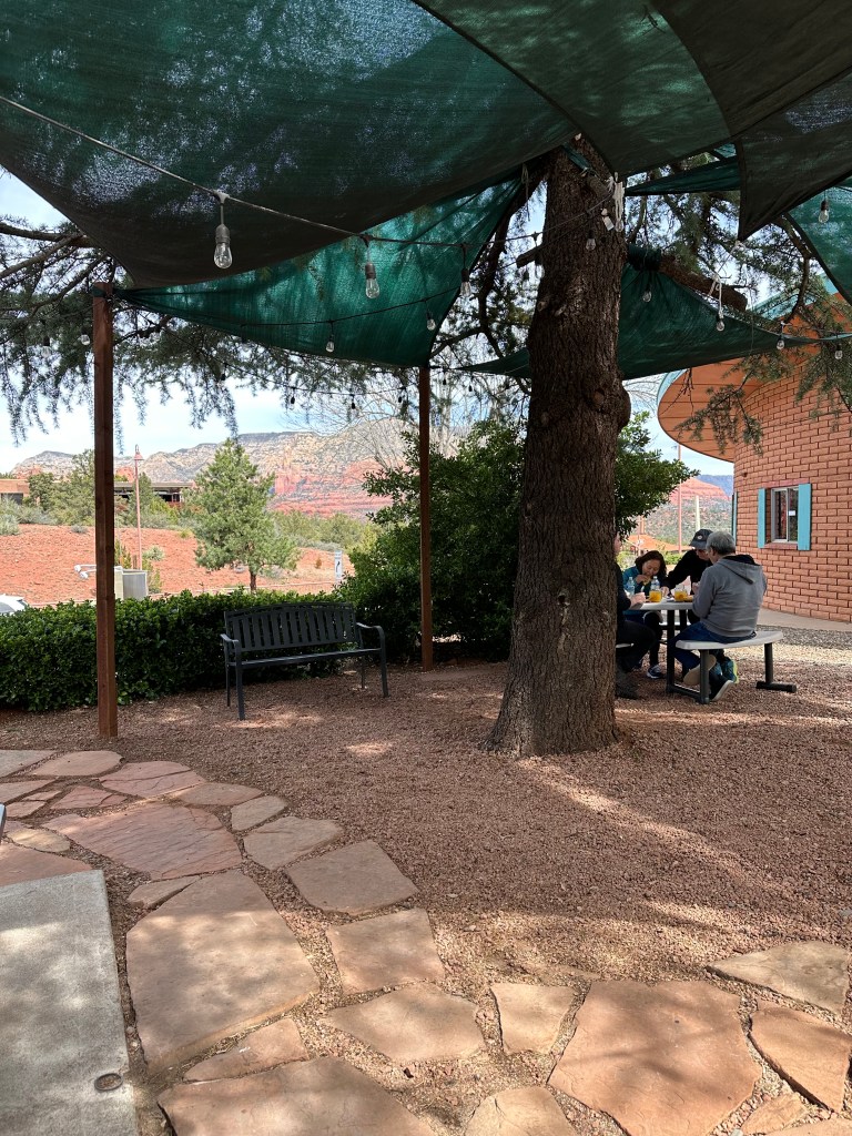 Having lunch in Sedona, AZ at Tamaliza