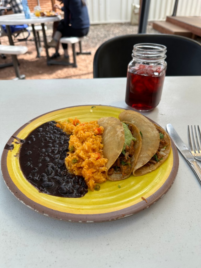 Having lunch in Sedona, AZ at Tamaliza