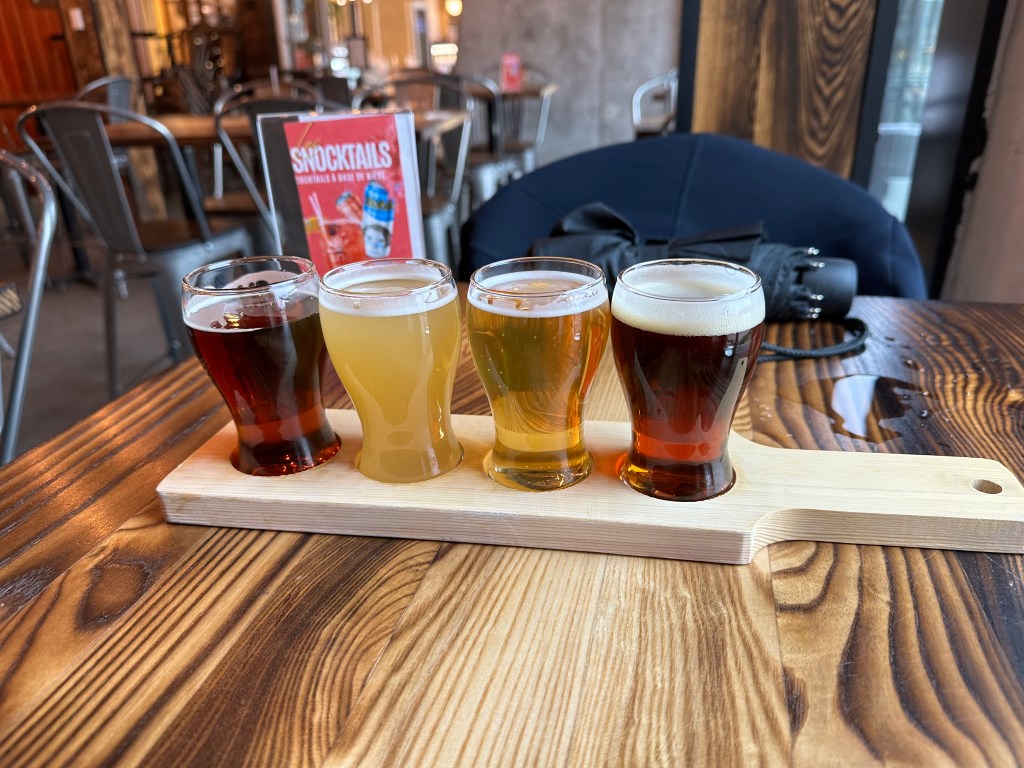 Beer tasting at SNO Microbrasserie Nordic