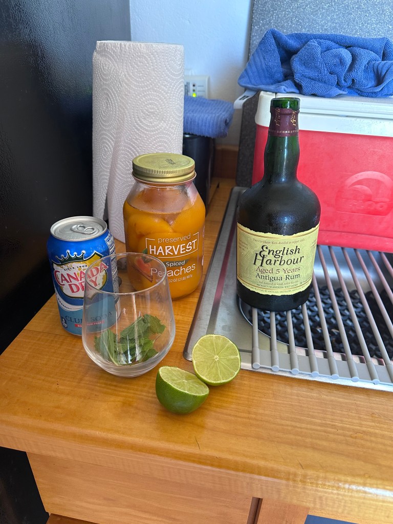 Vacation cocktails in Antigua