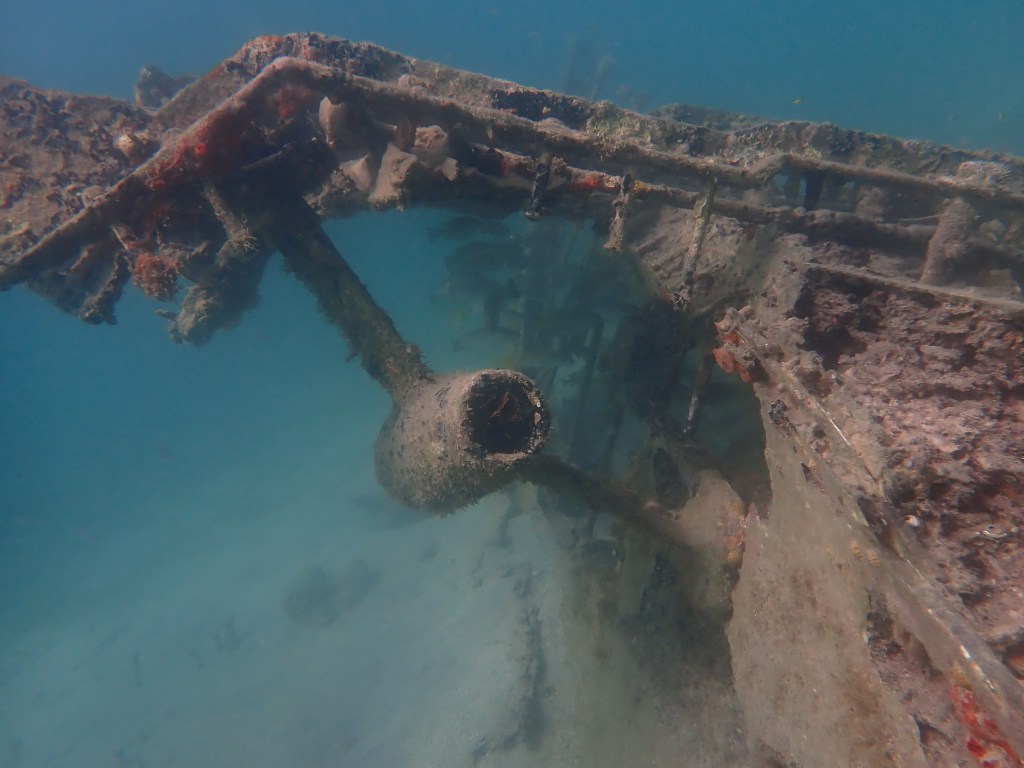 Scuba exploring in Freeman's Bay, Antigua
