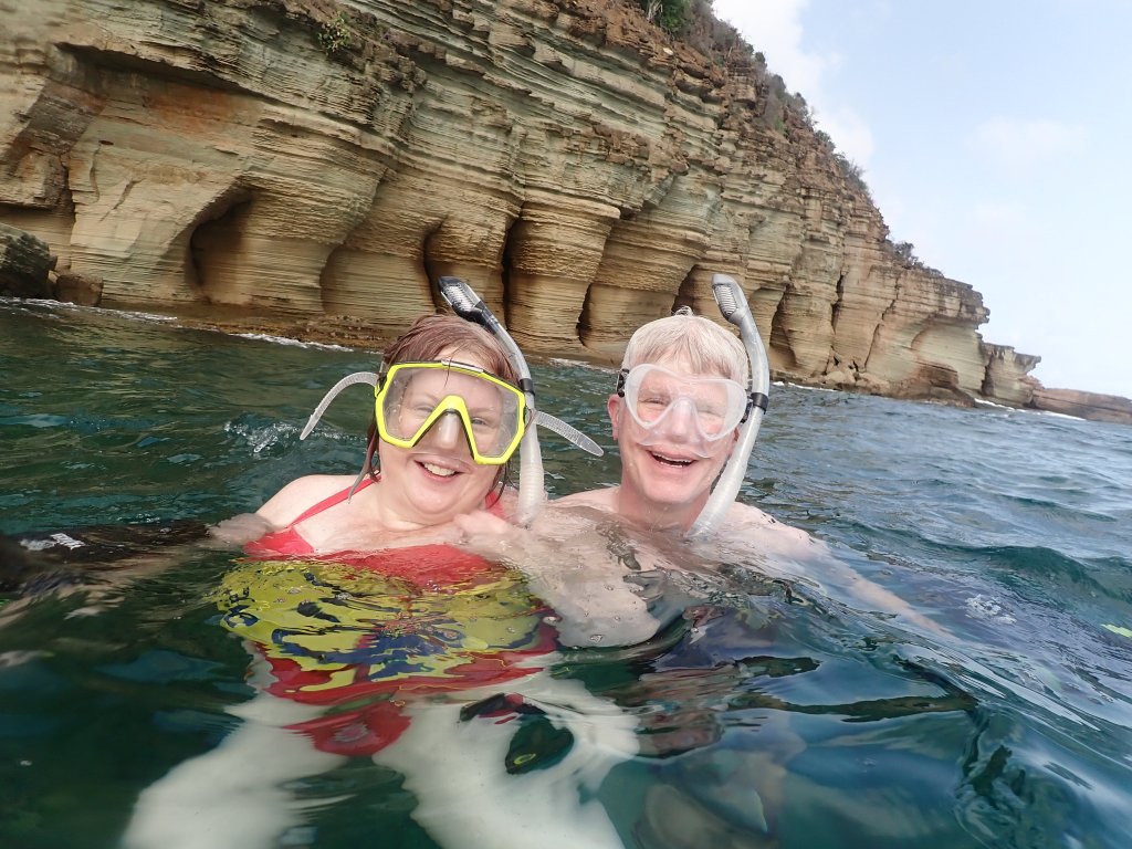 Scuba exploring in Freeman's Bay, Antigua