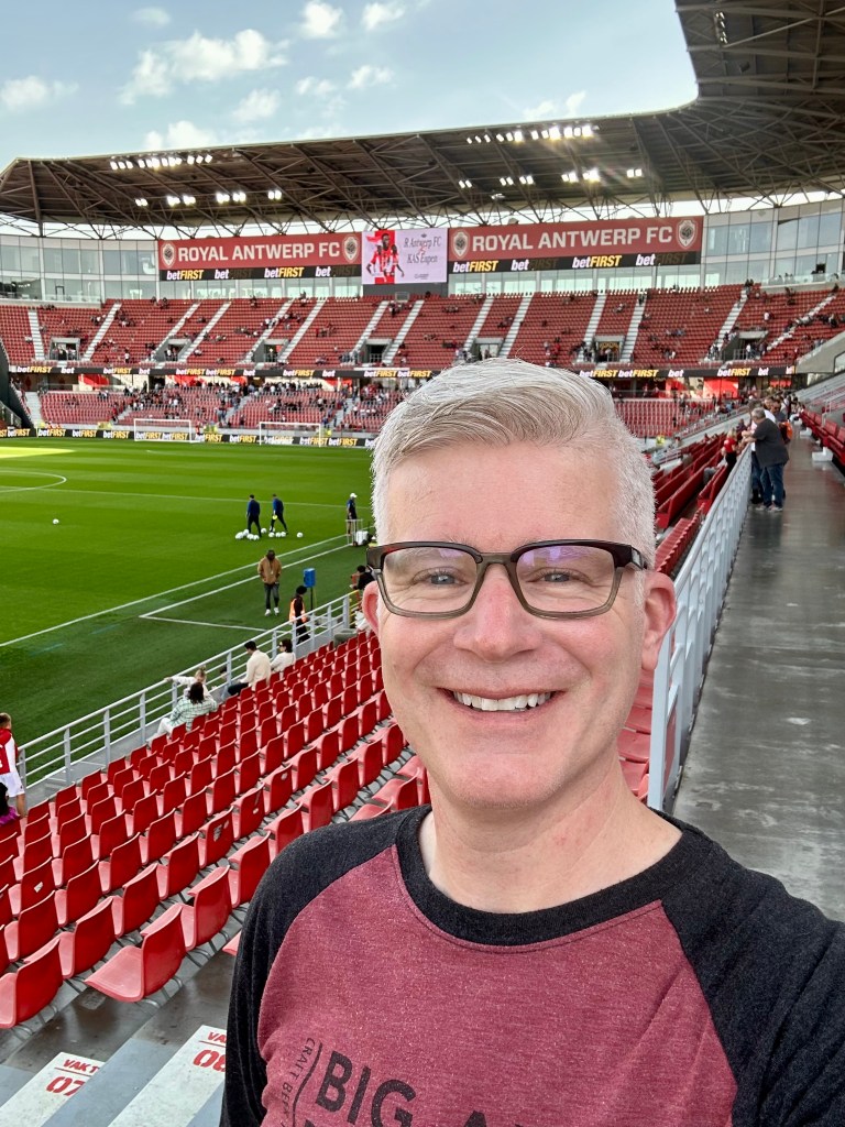 At Royal Antwerp F.C. soccer match
