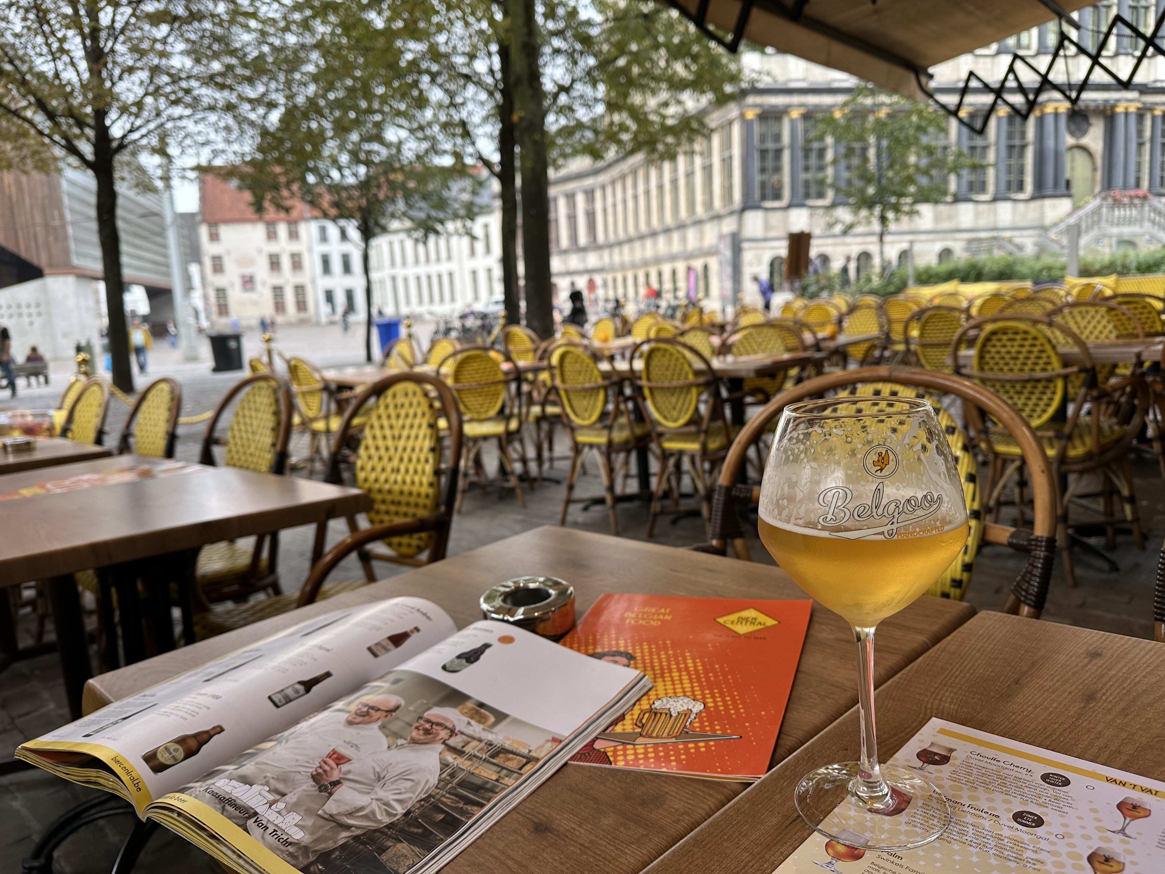 Enjoying some beer in Ghent