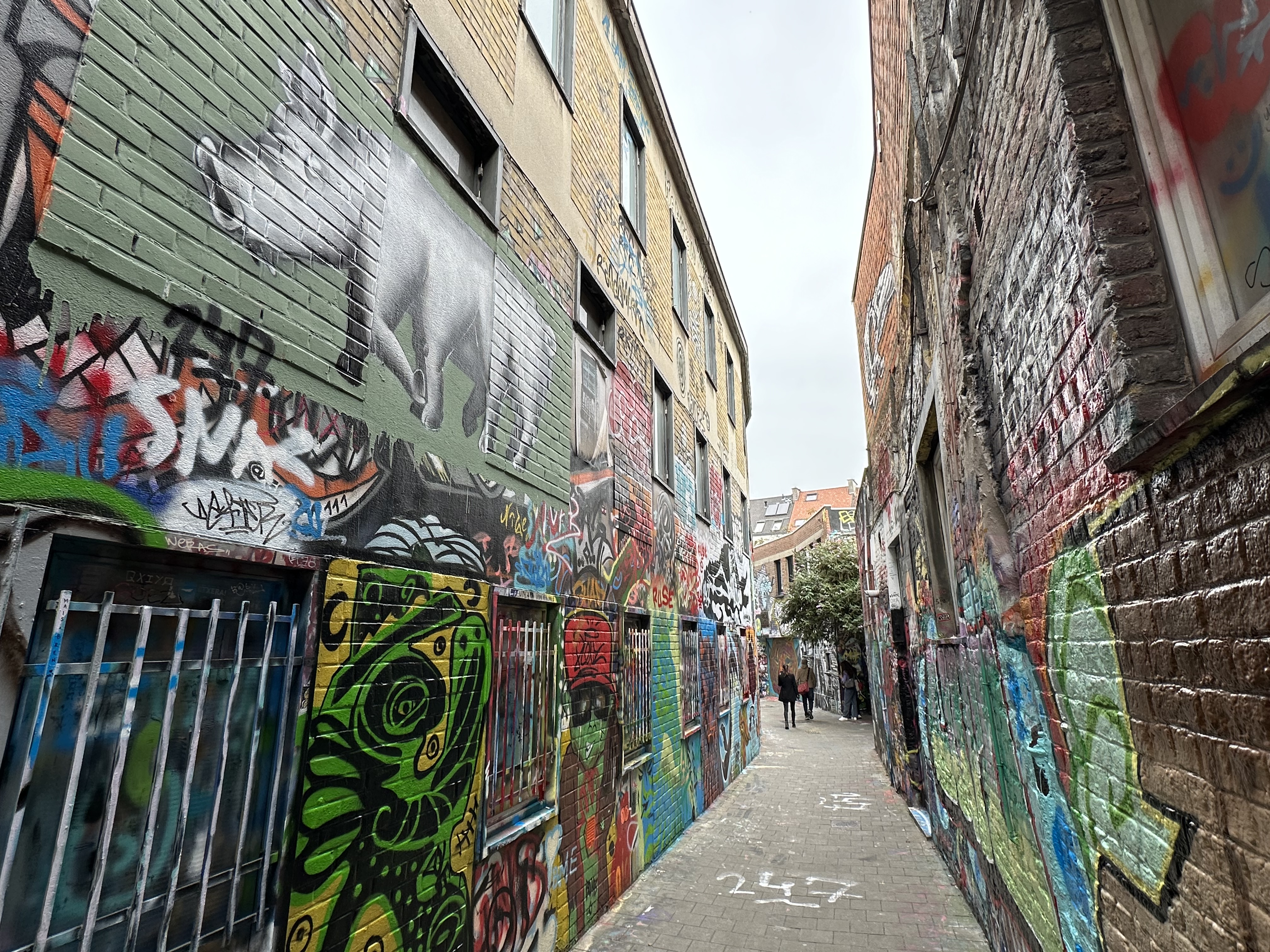 Graffiti along Werregarenstraat in Ghent