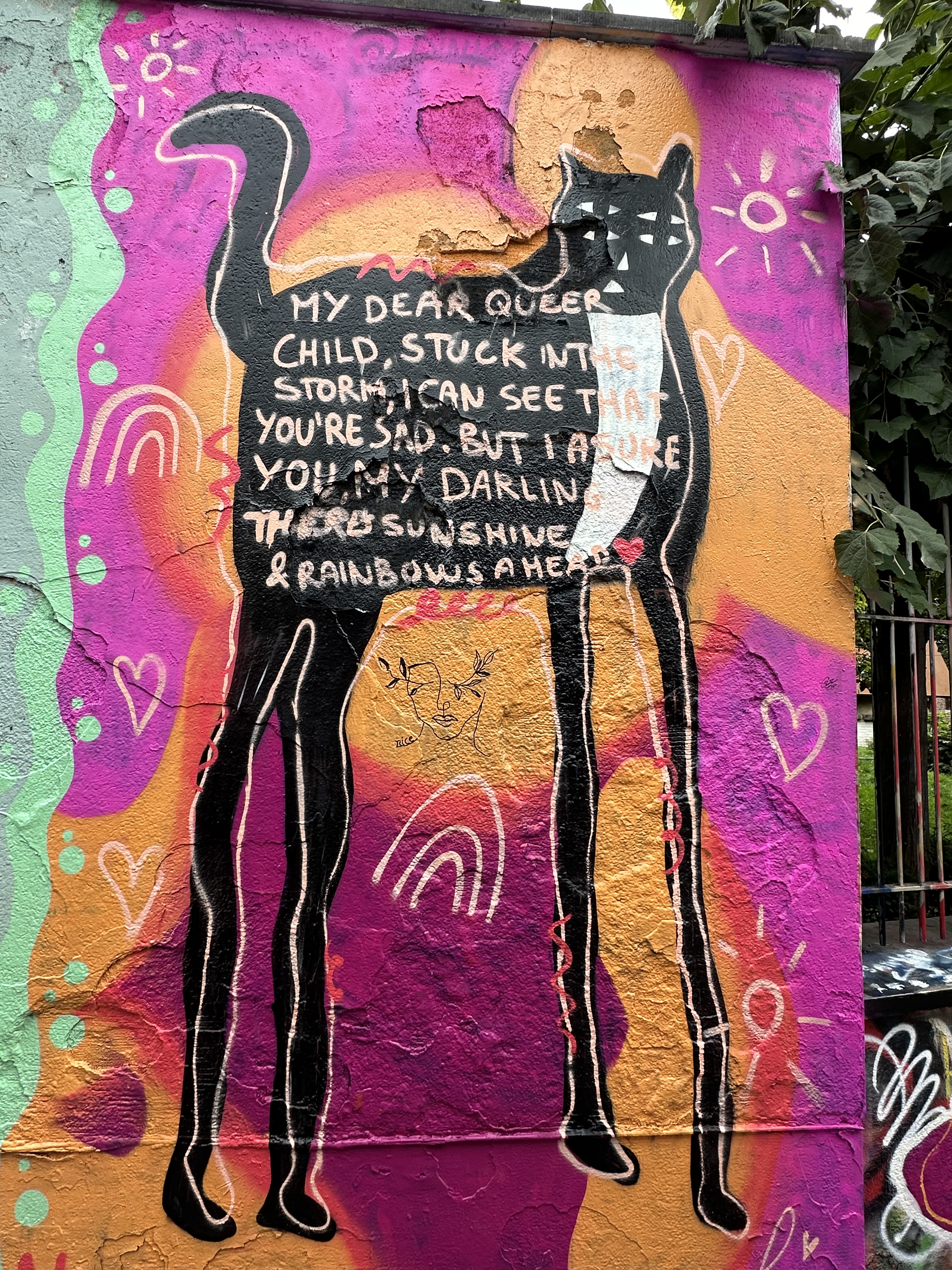 Graffiti along Werregarenstraat in Ghent