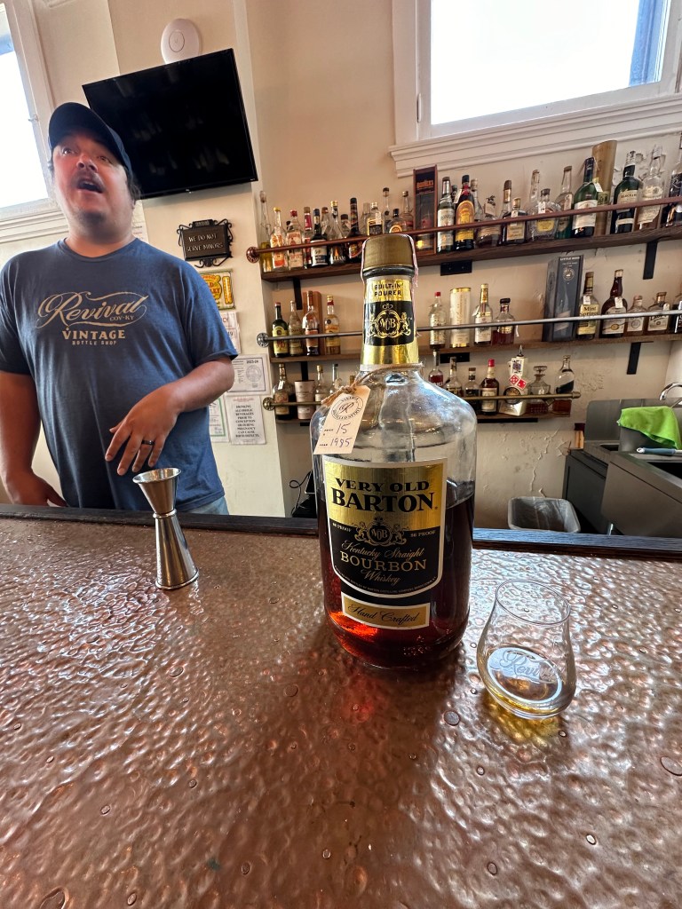 Bourbon tasting at Revival Vintage Bottleshop in Covington, KY