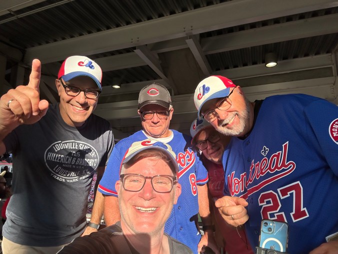 Expos fans at Cincinnati Reds game at Great American Ballpark